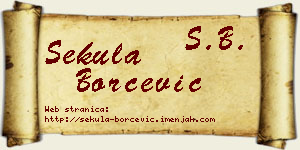 Sekula Borčević vizit kartica